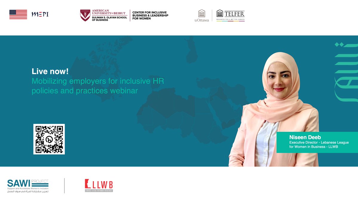 sawi_int's tweet photo. "Interviewing employees &amp; #employers &amp; listening to their worries &amp; challenges was eye opening for us. Through the #SAWI project we were able to connect the dots, design the path &amp; start the journey towards women's #inclusion in the workplace." Nisreen Deeb @LLWB_lb https://t.co/UDoVCDS94R