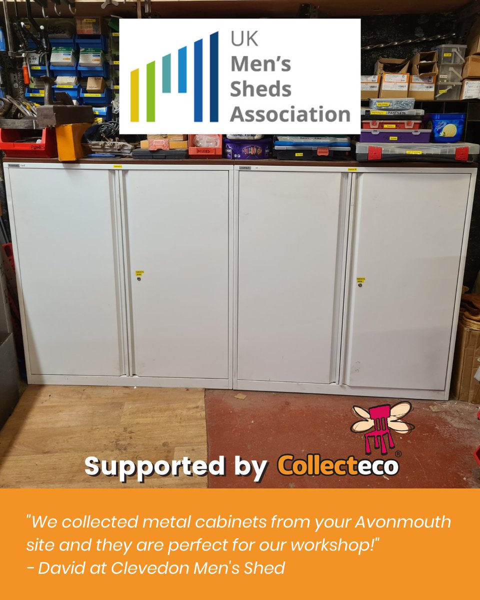 Collecteco (@collectecoreuse) on Twitter photo π οΈ We donated #furniture to #Clevedon #mensshed to support their #charity.
π¨βπ§ <a href="/ukmenssheds/">UK Menβs Sheds Association</a> offer community spaces across the UK for men to connect, converse & create.
πͺ Do you want to support charities like them with furniture donations?
πGet in touch with <a href="/CollectecoReuse/">Collecteco</a> ! π οΈ We donated #furniture to #Clevedon #mensshed to support their #charity.
π¨βπ§ <a href="/ukmenssheds/">UK Menβs Sheds Association</a> offer community spaces across the UK for men to connect, converse & create.
πͺ Do you want to support charities like them with furniture donations?
πGet in touch with <a href="/CollectecoReuse/">Collecteco</a> !