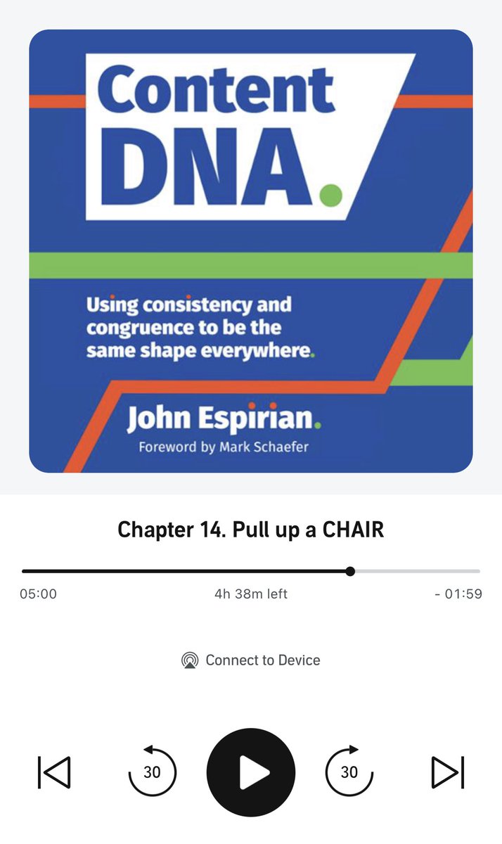 MayKingTea's tweet photo. Thanks for keeping me company @espirian + @markwschaefer whoโs mentioned in various chapters of Johnโs book:
#ContentDNA
Learned a few things on my walk to the station.
Soooo out of breathe, LOL but at least Iโm edutained.
๐ https://t.co/bFgasaS9ig