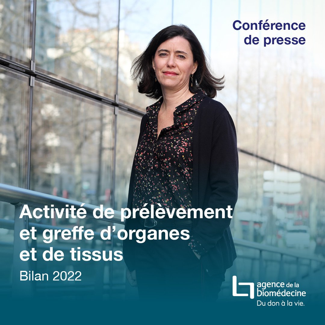 ag_biomedecine's tweet photo. 🎙️ Ce matin, notre directrice générale @marinejeantet présente à la presse le bilan de l'année 2022 concernant le prélèvement et la greffe d'organes et de tissus.

Retrouvez les informations clés à retenir dans le thread ci-dessous ⤵️ https://t.co/jkG1F3dJEl