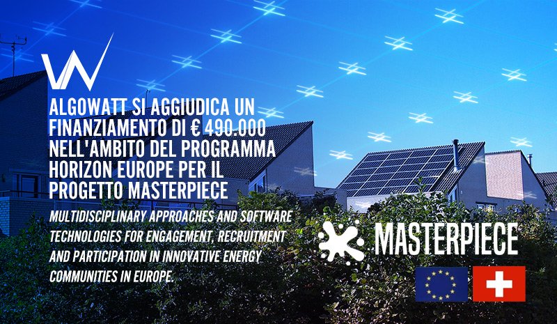 algoWatt's tweet photo. #horizoneu: progetto MASTERPIECE, 0.5 mln ad algoWatt per simulazioni interattive a supporto degli investimenti in green energy e governance delle Comunità Energetiche.
#CER #DigitalEnergy
👉https://t.co/dcuckV37ND https://t.co/J1FmertExv
