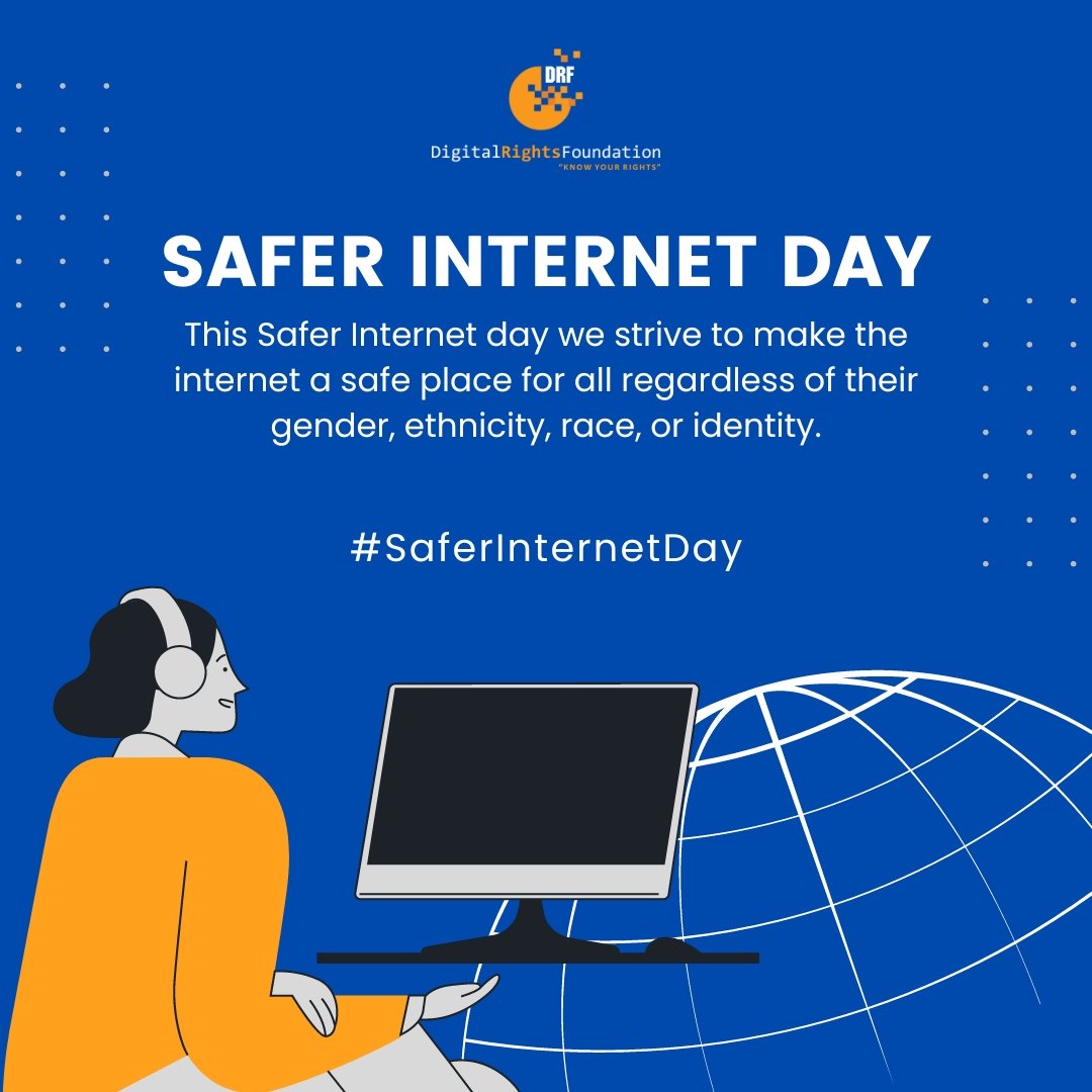 DigitalRightsPK's tweet photo. Let's make the internet a safe and inclusive space for all. #SaferInternetDay #SaferInternetDay2023 https://t.co/aHXgIC4M40