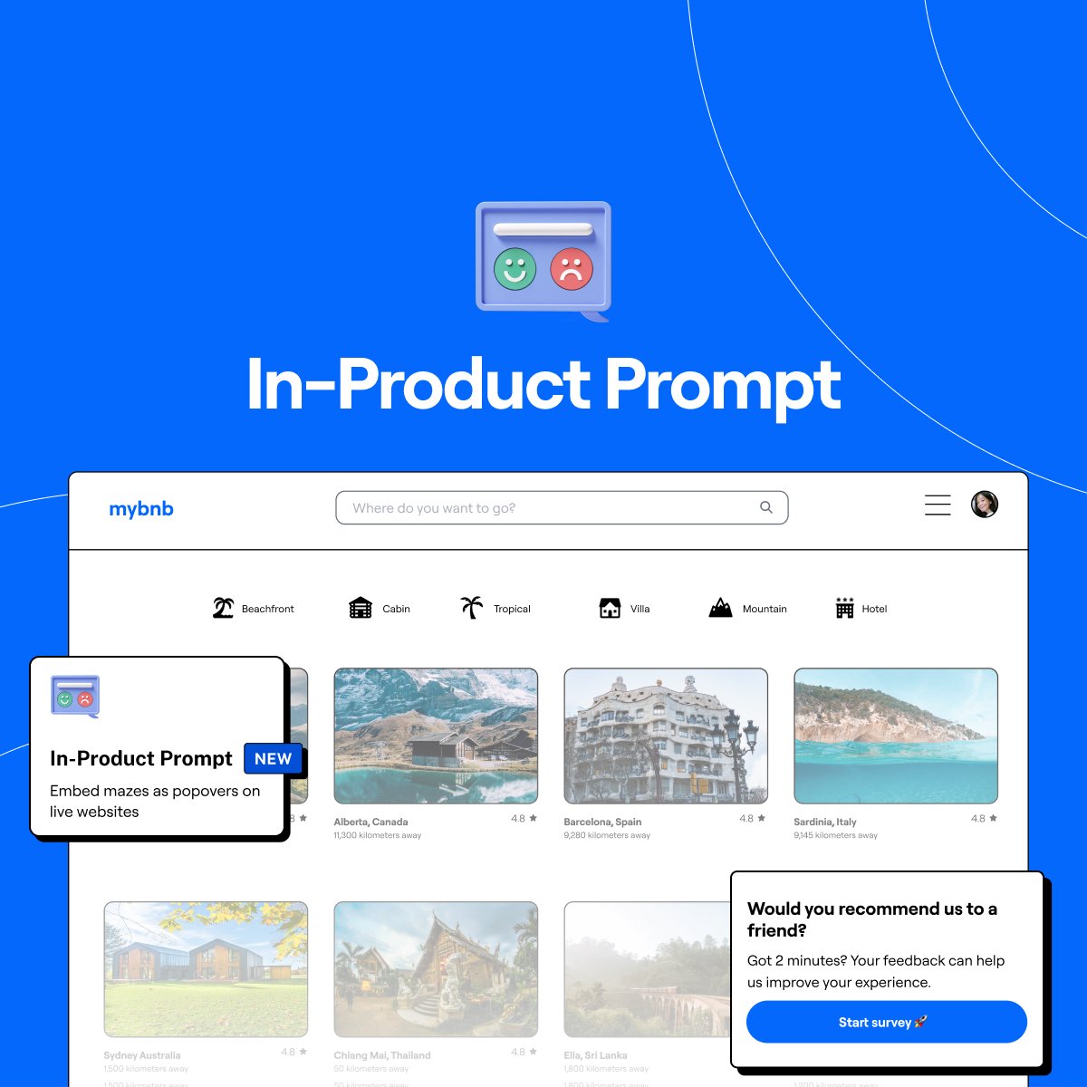 When it comes to collecting feedback, there’s no time like the present ⏰ 

So we’re delighted to share our newest feature that helps gather user insights as they happen. Collect in-the-moment user feedback across live websites with In-Product Prompts 🎉 buff.ly/3liIDh5