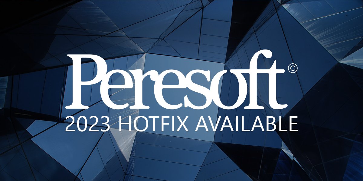 Peresoft's tweet photo. New Hotfix Available for Version 2023
We have found an issue with the posting of AR/AP Cashbook batches in version 2023.
You must install the latest hotfix to ensure that you do not encounter the issue.
#version2023 #cashbook #sage300 https://t.co/slDpfZQ0nD