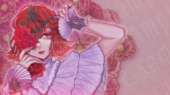 【お知らせ】牡丹さまのWebサイトのアイコン・ヘッダー用イラストを制作させていただきました 