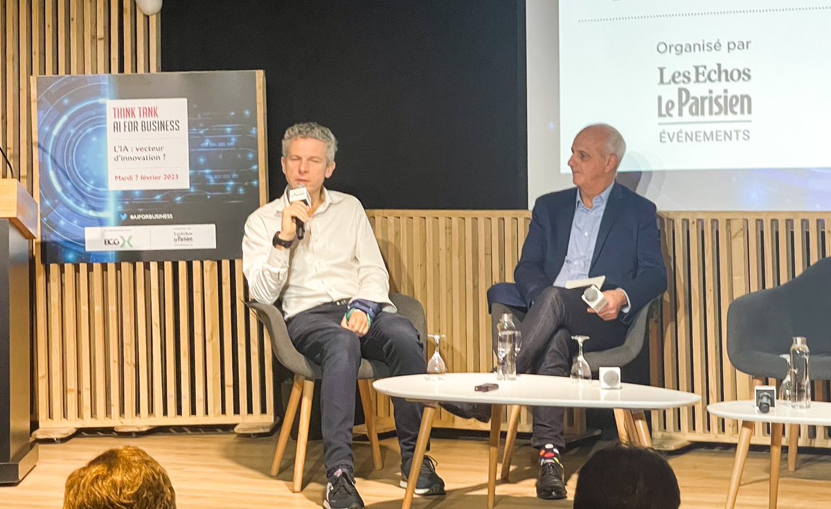 A la restitution du Think Tank #AIforBusiness sur comment l'IA peut être un vecteur d'innovation. Intro de N. de Bellefonds (<a href="/bcgx_/">BCG X</a>), table ronde avec JF Loyer (<a href="/GroupeEramet/">Eramet</a>), F.Soulie (<a href="/HubFranceIA/">Hub France IA</a>) et D.Mamma (<a href="/DecathlonUnited/">Decathlon United - Be The Change</a>), et témoignage de <a href="/babgi/">Gilles Babinet</a>, avec <a href="/EchosParisien_E/">Les Echos Le Parisien Événements</a>