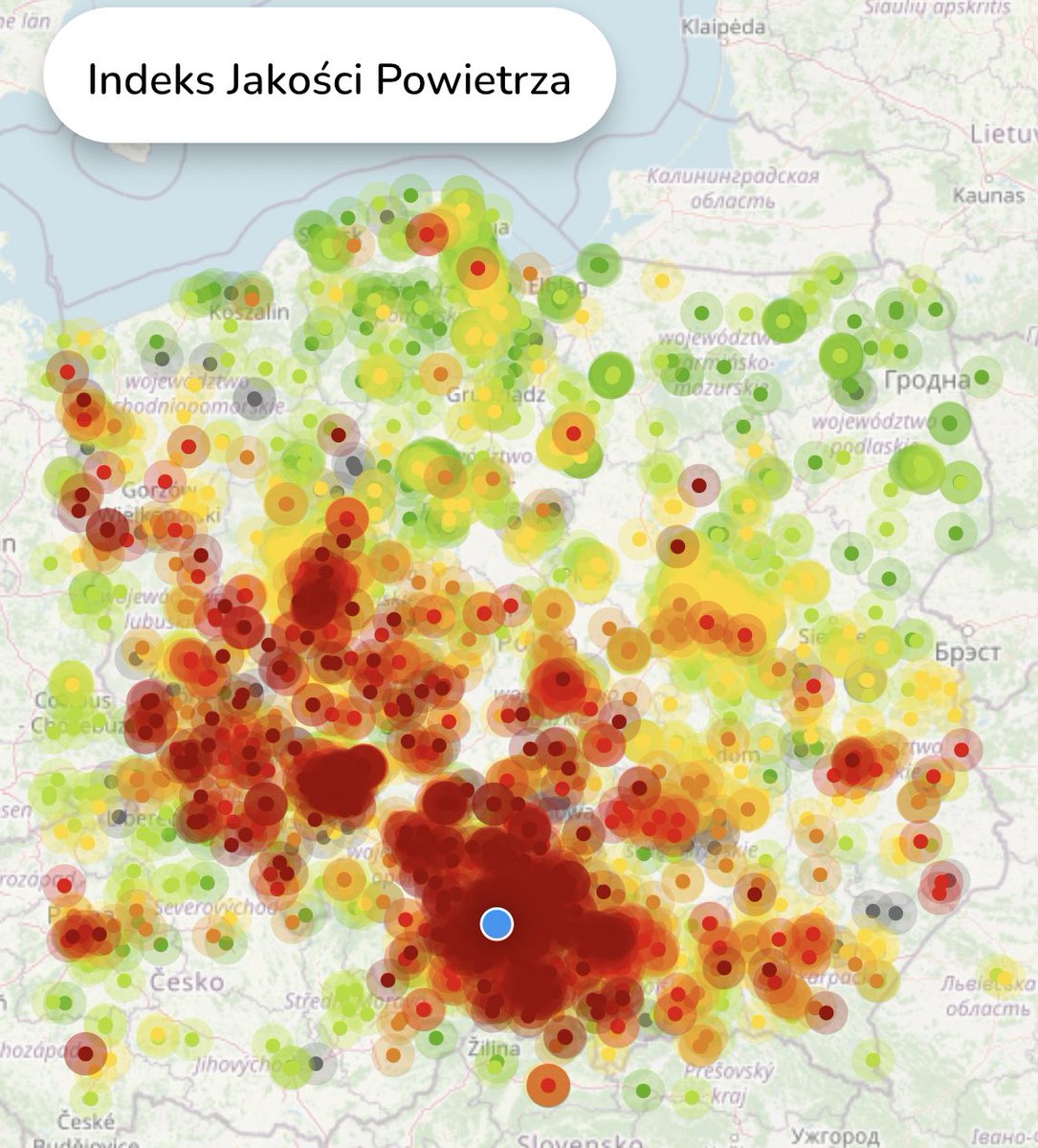 n_smog's tweet photo. Szok. Top 20 miejscowości Kanarka zdominował Śląsk. Przykrył nas gesty smród z kominów. #zdrowie #pluca #czystepowietrze https://t.co/ll0Asgn1cf