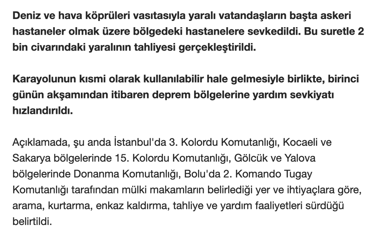 nasuhmahruki's tweet photo. dün açıklama yapmıştı ve özür bekliyoruz demişti. 
Sizlere 17 Ağustos Depreminde Türk Silahlı Kuvvetleri'nin sahaya çıkardığı kapasitesini, örgütlü gücünü ve üstlendiği sorumluluğu karşılaştırma yapmabilmeniz için paylaşıyorum.
Bence Hulusi bey Türk milletinden özür dilemeli. https://t.co/ufDtuaof6o