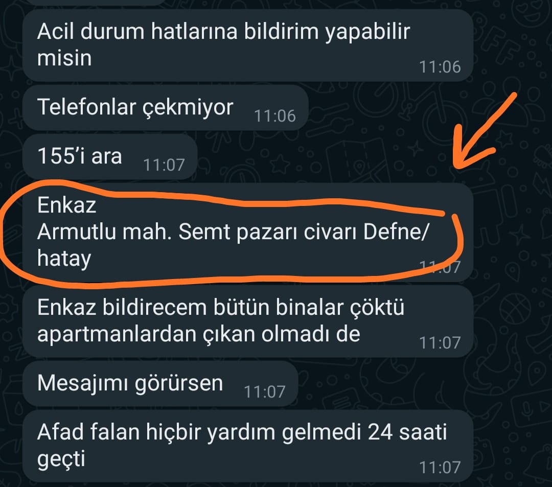 Arkadaşımın ailesi lütfen paylaşalım. Yardım bekliyorlar lütfen #AHBAP #deprem #AFAD
