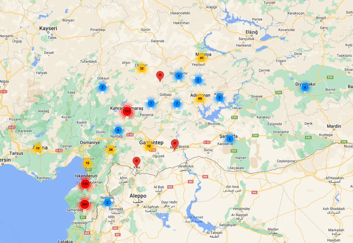 Bize gelen ve başka benzer listelerdeki bilgileri enkazda kalanların konumlarını gösteren bir haritada birleştirdik. tumaf.org/depremmap/depr…