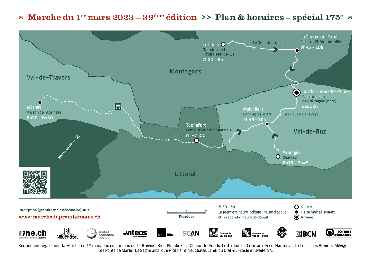 Etat_Neuchatel's tweet photo. #175e #République #Neuchâtel
Toutes les informations et les détails de l'édition anniversaire de la Marche du 1er mars sont à retrouver sur le site https://t.co/bPUxiROLmX.
Les inscriptions (marche + cérémonie/repas) sont obligatoires. @Jura3Lacs https://t.co/fUNeo1MAwE