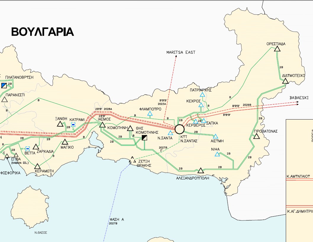 1. 2η διασύνδεση με 🇧🇬 θα αυξήσει τη μεταφορική ικανότητα σε 1400 MW για την κατεύθυνση από την 🇬🇷προς τη 🇧🇬 και σε 1700 MW για την κατεύθυνση από τη 🇧🇬προς την 🇬🇷. Ορίζοντας ολοκλήρωσης τα μέσα του 2023.
TYNDP του ENTSO-E,  υποέργο του cluster 142:CSE4. PCI 3.7.1. CEF