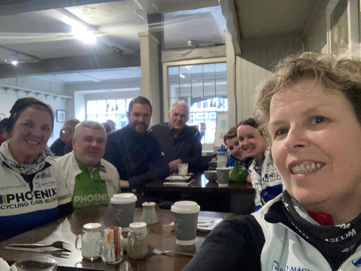 One of our B3 groups looking happy to have reached the coffee stop <a href="/newhavencafe/">New Haven Café</a> , Lurgan  🚴🏻‍♀️☕️ #itsnotarace #CI28daychallenge #cycling