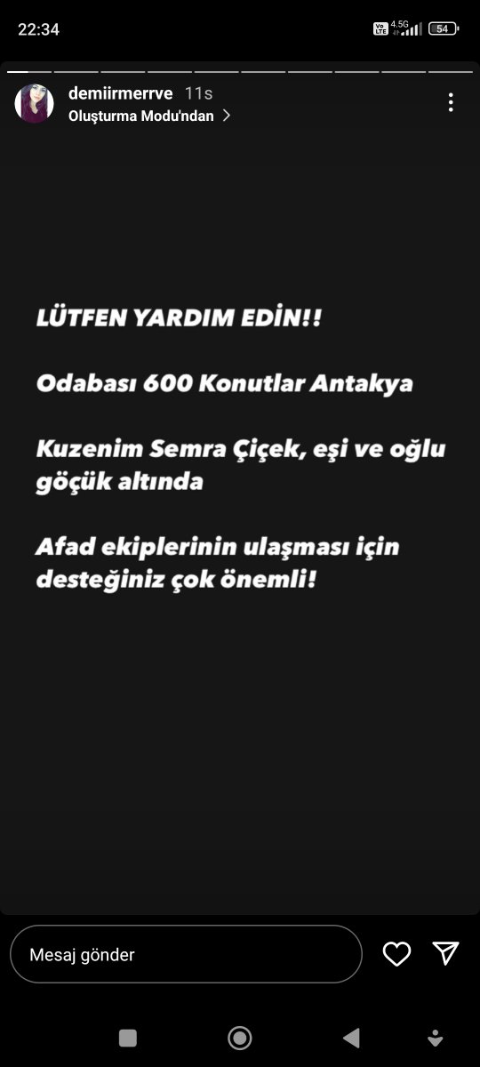 Acil yardım lütfen!!!
🙏🏻🙏🏻🙏🏻

#deprem 
#Hatay 
#marasdeprem 
#ACILYARDIM  
#BirlikteAsacağız