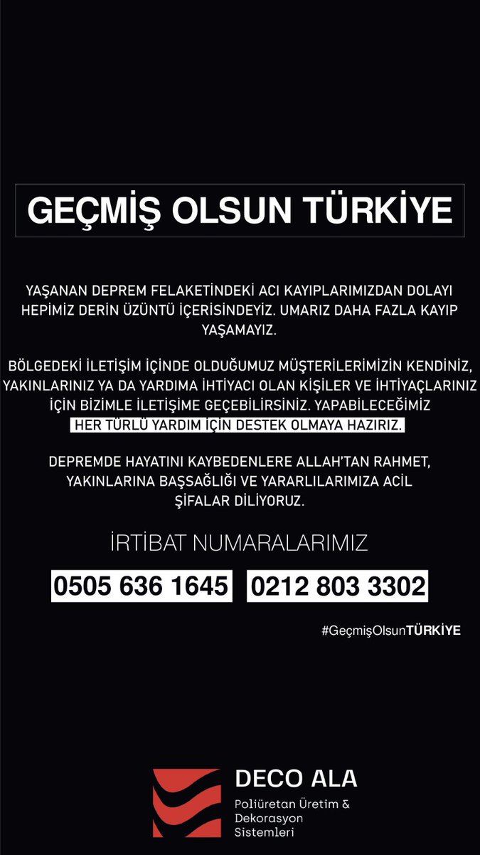 🙏#deprem #Turkey #seferberlik #sondakikadeprem #PrayForTurkey #Turkiye #HelpTurkey #earthquakeinturkey #DevletMilletElele #Elbistandeprem #TurkeyEarthquake #YARDIM #decoala