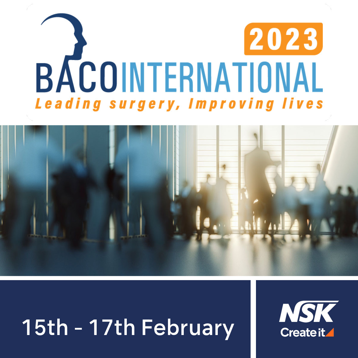 Get ready, the BACO International 2023 is happening next week! Held at The ICC Birmingham, it’s the event for all things ENT, and NSK Surgical will be there. Find us at Severn Healthcare’s stand 46 between 15th-17th February. #ENT #Spine #Orthopaedics #BACO2023