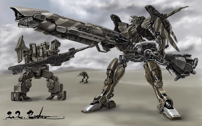 #TLに深刻なロボット不足デジタル絵のオリロボ色々。 