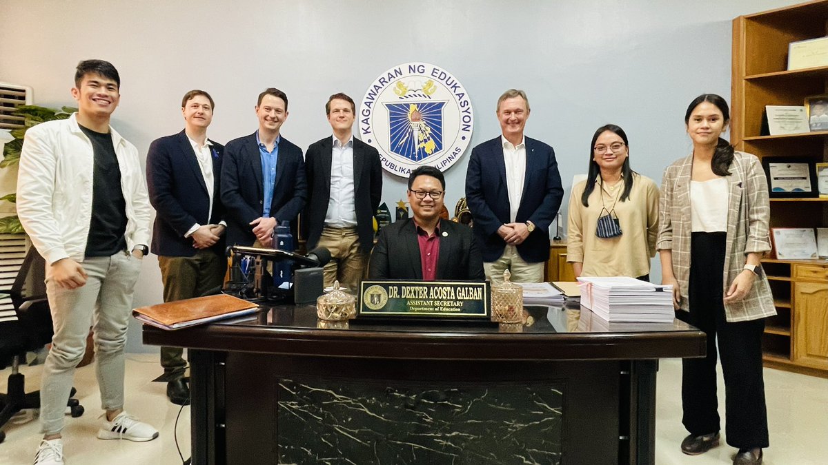 DexGalban's tweet photo. β¨ Sunrise team to welcome our @SEAMEOINNOTECH dignitaries and officials from Cambodia & Timor-Leste
β¨ Exploratory meeting with the @SwedeninManila and Volito
β¨ Alignment meeting with Philippine Amateur Baseball Association (PABA)
#DepEd #OASOPS #BLSSed https://t.co/hozrsXjdhc