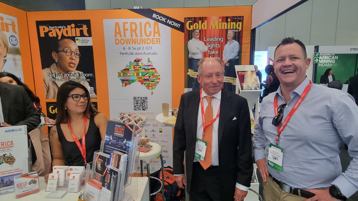 PodiumMinerals's tweet photo. Out and about at #MI23!
Sam commented of his experience so far, “Indaba is proving an invaluable opportunity to connect & build awareness of $POD & #ParksReef.”
“I'm seeing many discussions focused on themes of #energytransition, #decarbonisation & #PGM supply security.” https://t.co/BEYs5cCQzG
