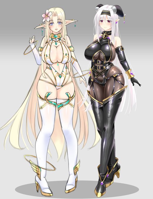 光と闇のハイレグお姉さん(挟まれたい) 