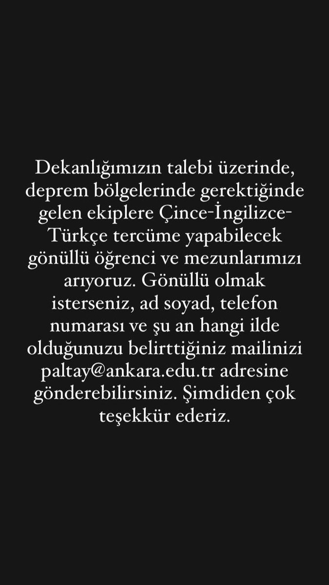 Çince-İngilizce-Türkçe tercüman hk. önemli duyuru…