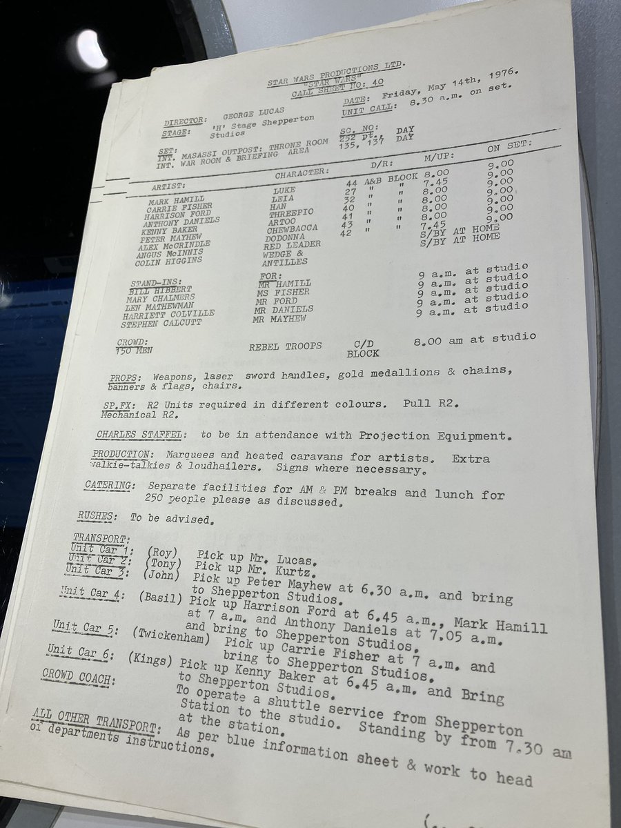 jonkay01's tweet photo. How cool is this stuff? Found in the loft of the late Peter Mayhew  who played Chewbacca in the original #StarWars films. Scripts, call-sheets and clippings now being sold by @RyedaleAuction1 @BBCBreakfast https://t.co/DRLDU8fJdx