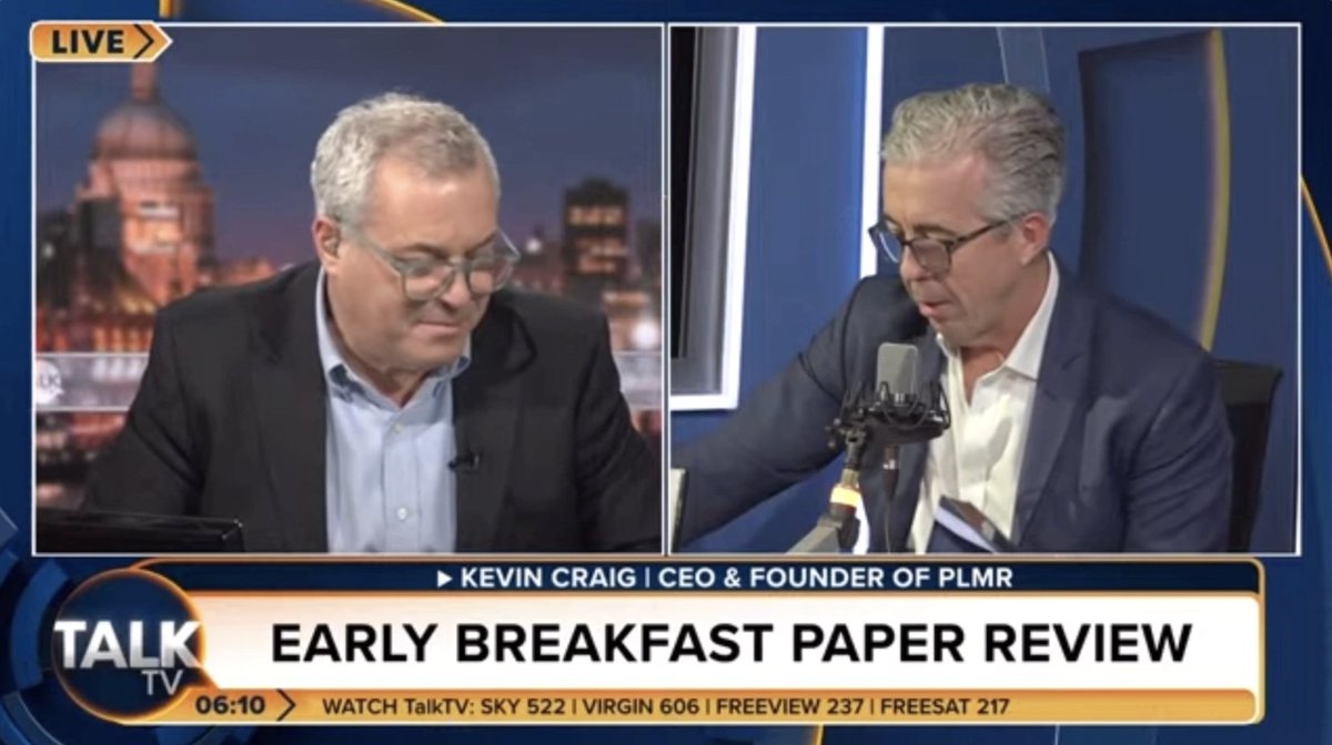 PLMR CEO <a href="/KevinCraigUK/">Kevin Craig</a> reviews today’s national newspapers in Britain on <a href="/TalkTV/">Talk</a> Early Breakfast with <a href="/thejamesmax/">James Max</a>.

Watch here ➡️ bit.ly/3YyEX9z