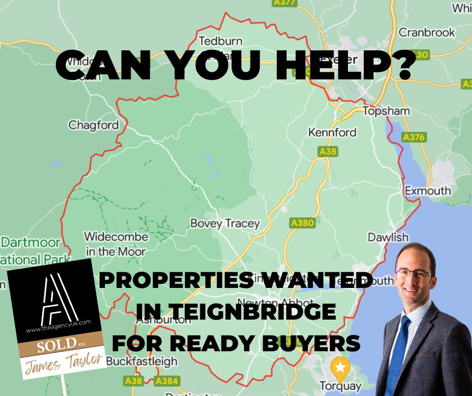 🏡I have ready buyers who I am assisting with their search in #chudleigh #boveytracey #teignvalley #trusham #haldon #dawlish. If you are thinking of selling this year and like the idea of a discreet off-market sale then contact me for further details.
#jamestaylortheagencyuk