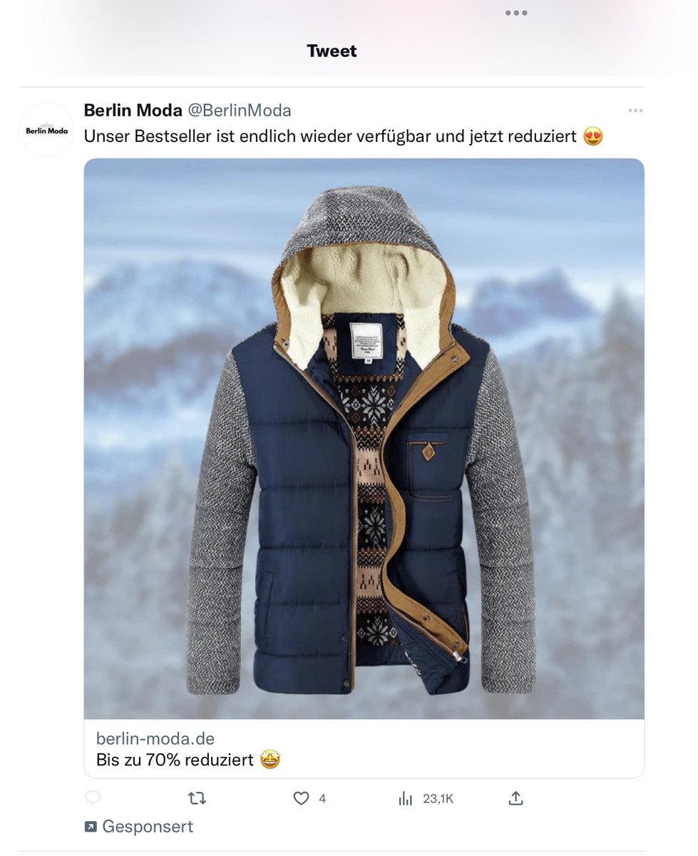 NeuesAusDemNest's tweet image. „Berlin Moda“ - nur echt aus China!
#TwitterSpam