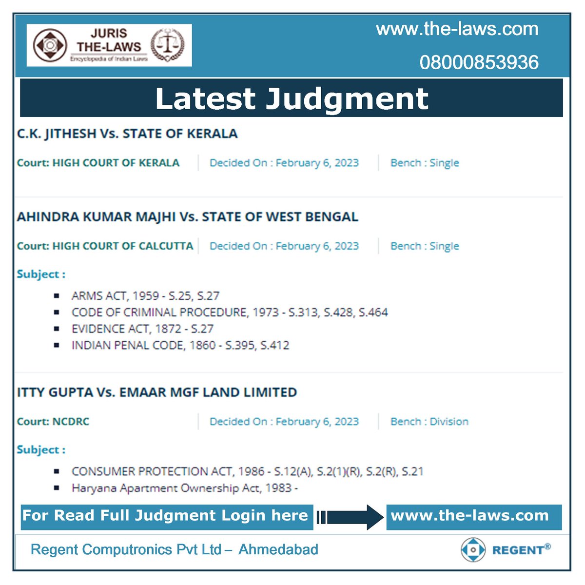 TheLaws_Regent's tweet photo. TheLaws launched A Complete Law Library on Mobile &amp; Website https://t.co/dm2P8iU69R . for getting world class experience of searching Judgments of High Courts and Supreme court download our latest App
Android: https://t.co/0nWLZoNL5t
IPhone: https://t.co/Fhdv8X72LJ
#JurisTheLaws https://t.co/VbxQ335MJH