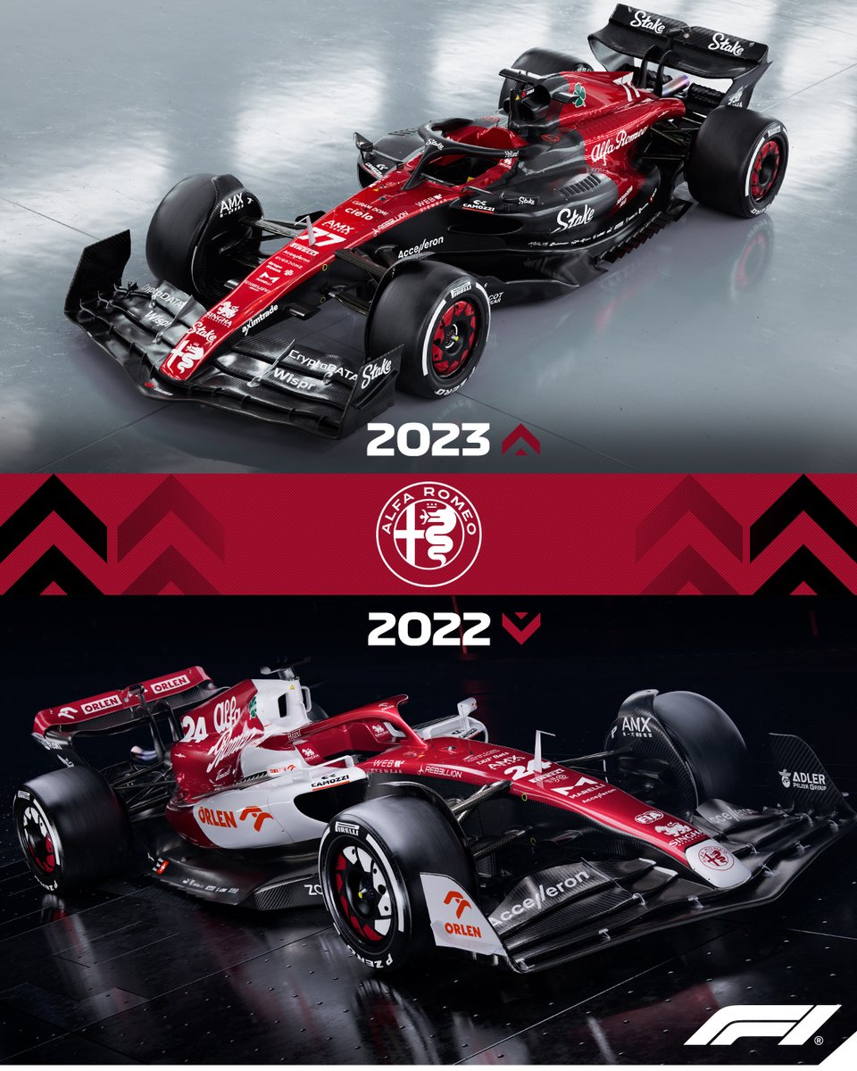 F1's tweet photo. A fresh approach for @alfaromeof1 in 2023! 🔴⚫️

#F1 https://t.co/sM6A4GUuBM