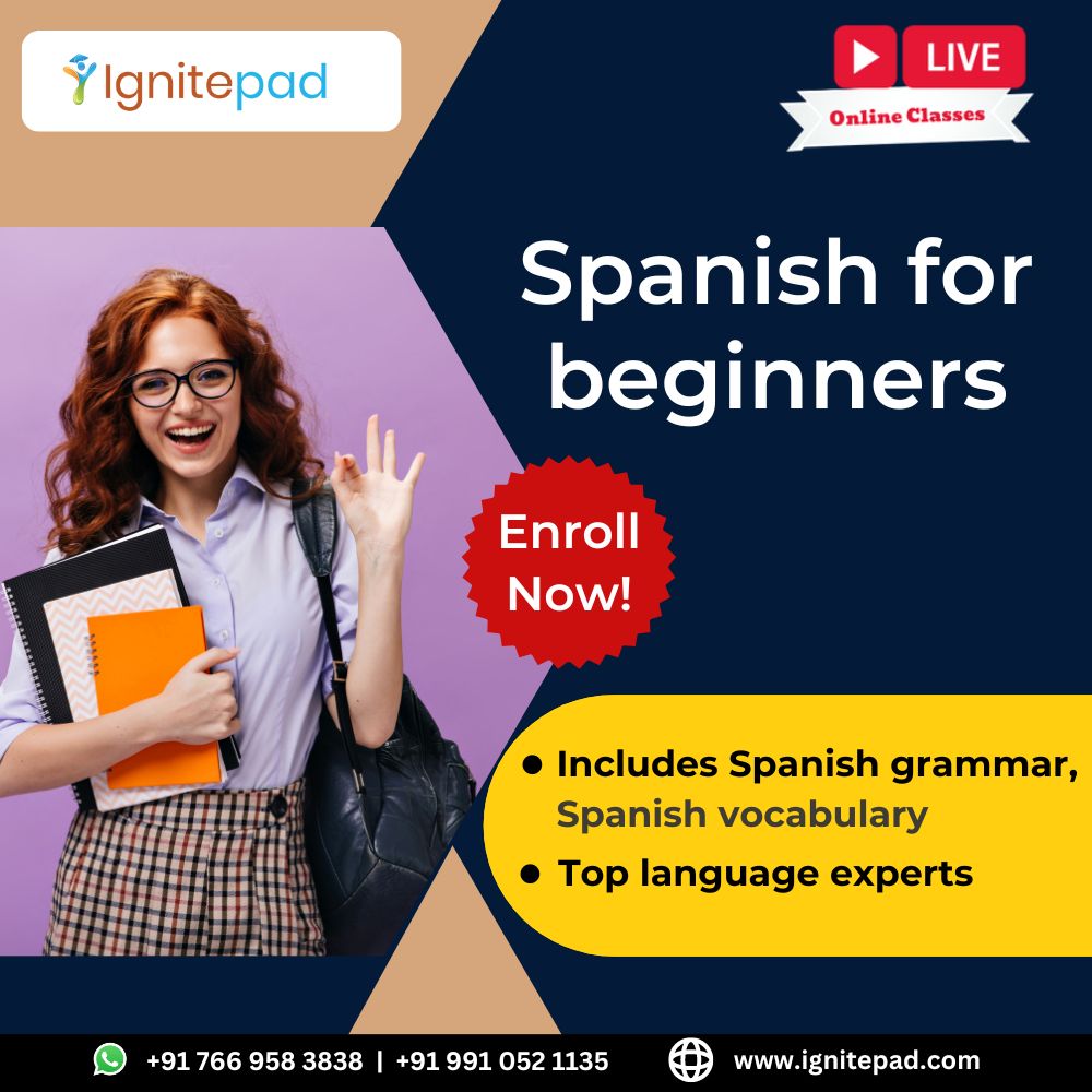 ignitepad's tweet image. If you are a beginner who wants to learn Spanish, you’ve reached the right place! Ignitepad’s Spanish Course for Beginners is divided into many parts touching upon grammar, vocabulary, and pronunciation lessons; apt for starters. 

#learnspanish #spanish #forbeginners