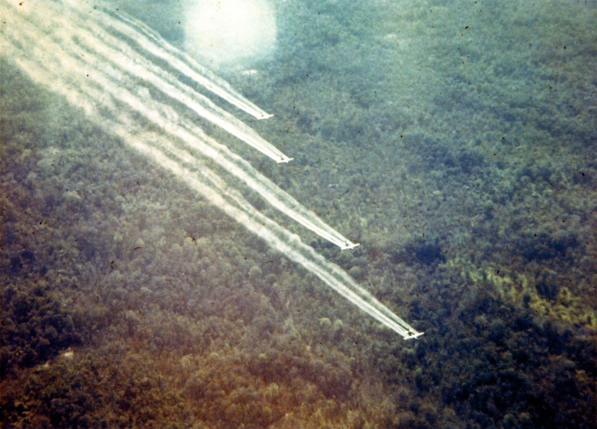 Vukuzman's tweet photo. 7 février 1965: début des bombardements du Nord #Vietnam par les #USA au prétexte des (faux) "incidents du golfe du Tonkin".

➡️3 millions de Vietnamiens tués
➡️Plus grande guerre chimique au monde (#AgentOrange)

Petit rappel pour les bien-pensants oublieux de l'histoire récente https://t.co/QomlkkneVP