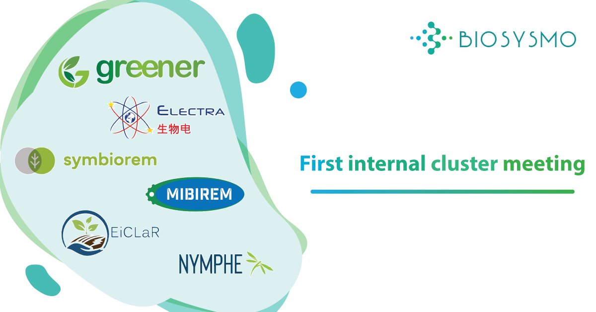 👉 On February 2nd we had our first internal meeting 💻 amongst some of our #cluster projects 🤝 including @symbiorem_eu, @mibirem , @ElectraH2020 , #EiCLaR, @GreenerH2020 and #NYMPHE Projects. 
🔜 Stay tuned for more as we are organising a #workshop 🦠together!
#BIOSYSMO #HEU