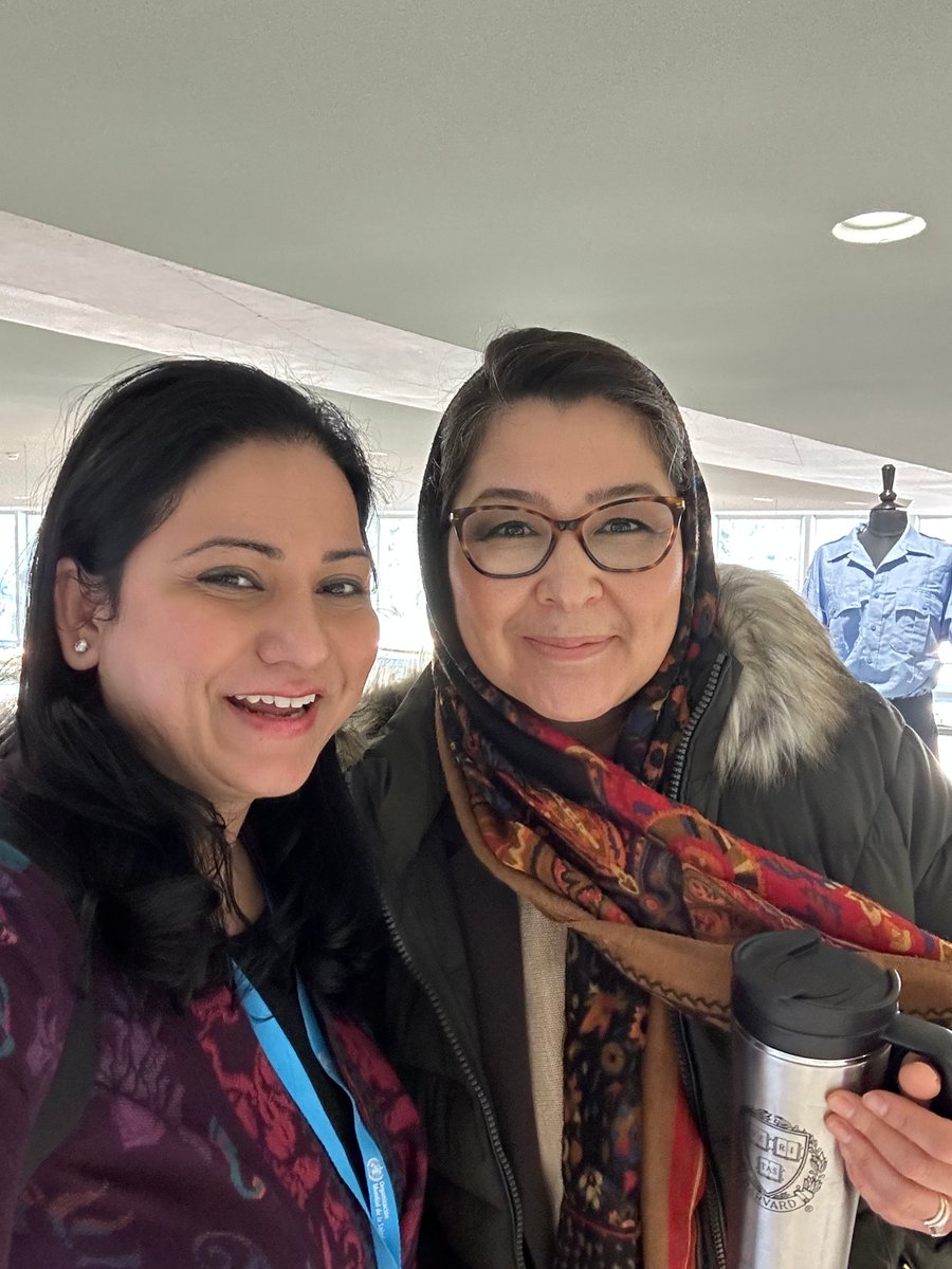 #WomeninGH had the privilege of connecting with @DalilSuraya at the @WHO's #EB152!
 
Your understanding of the vital role  of women in primary health care is truly inspiring

Impactful conversation with @RoopaDhatt on how to drive #HealthForAll through women's leadership 👩‍⚕️