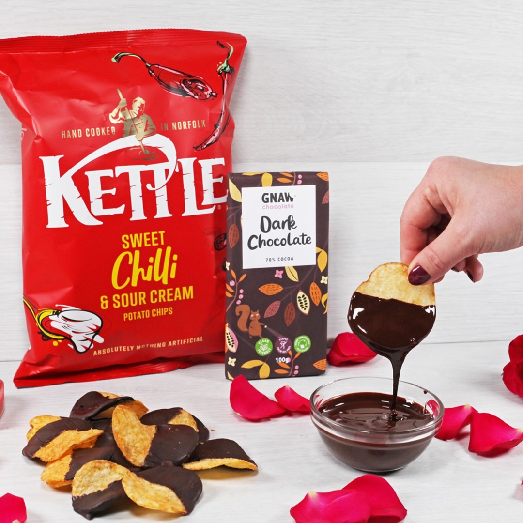 KETTLE Chips (@kettlechipsuk) on Twitter photo This takes on a whole new meaning of chips and dip 👀!
This Valentine’s Day it’s all about <a href="/KETTLEChipsUK/">KETTLE Chips</a> dipped in <a href="/GnawChocolate/">GNAW Chocolate</a>.
Who would you share yours with 💕? This takes on a whole new meaning of chips and dip 👀!
This Valentine’s Day it’s all about <a href="/KETTLEChipsUK/">KETTLE Chips</a> dipped in <a href="/GnawChocolate/">GNAW Chocolate</a>.
Who would you share yours with 💕?