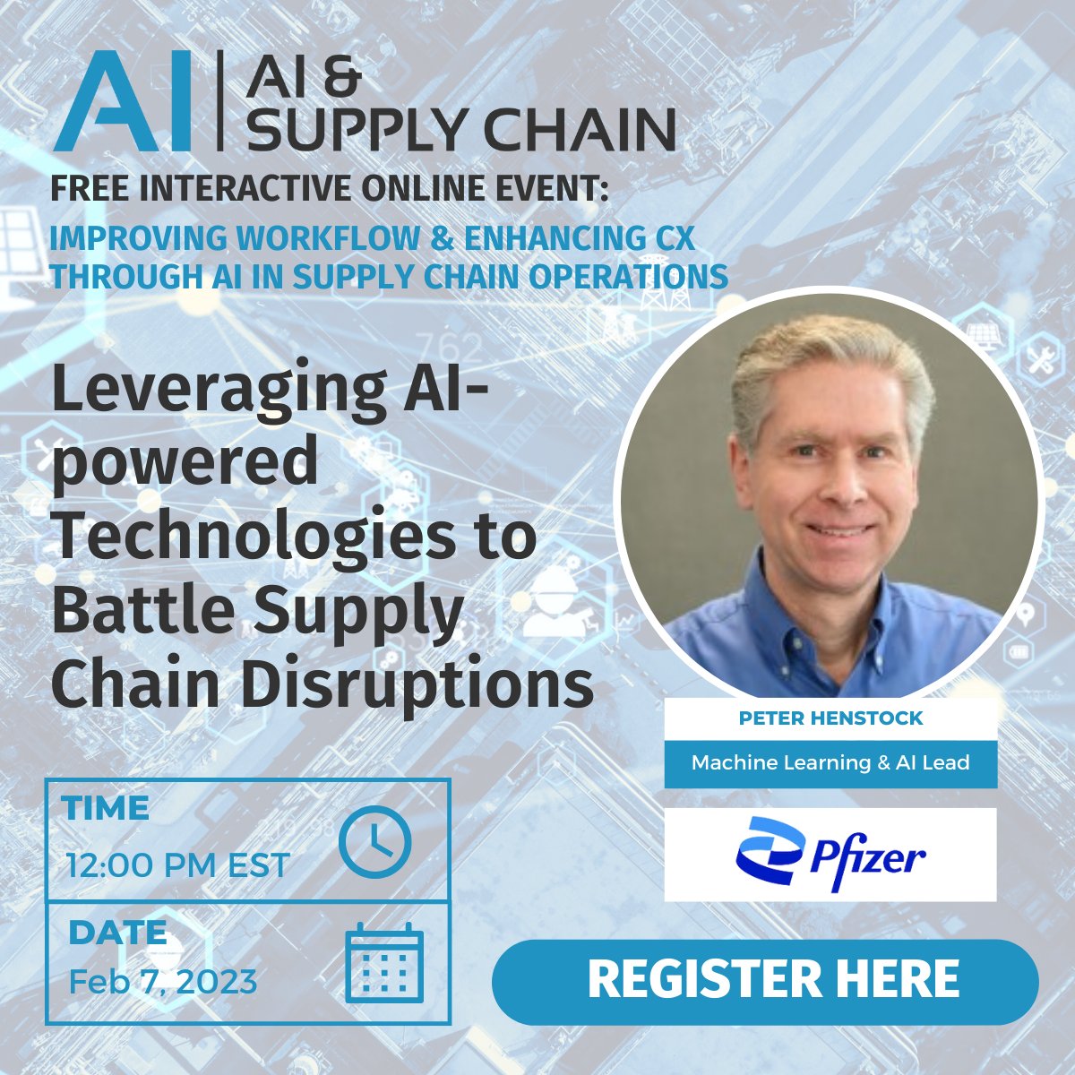 AIIA.net | AI & Automation News (@aiia_network) on Twitter photo Get ready to tackle supply chain disruptions head-on with AI!
Join us today for a must-attend webinar on Leveraging AI-powered Technologies to Battle Supply Chain Disruptions with Peter Henstock, ML & AI Lead at <a href="/pfizer/">Pfizer Inc.</a>
βΆβΆ Join the live stream: ow.ly/2REk50MKHzC Get ready to tackle supply chain disruptions head-on with AI!
Join us today for a must-attend webinar on Leveraging AI-powered Technologies to Battle Supply Chain Disruptions with Peter Henstock, ML & AI Lead at <a href="/pfizer/">Pfizer Inc.</a>
βΆβΆ Join the live stream: ow.ly/2REk50MKHzC