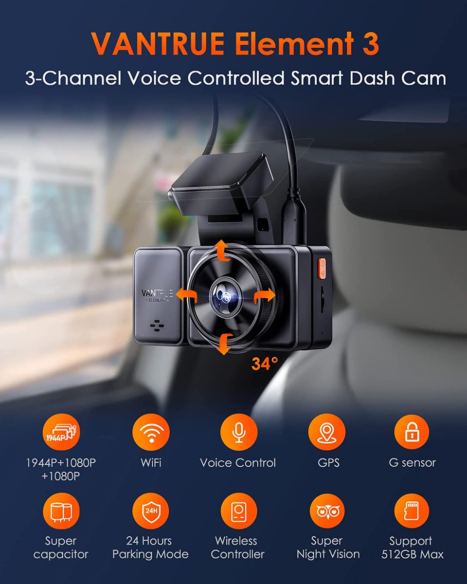VantrueOfficial's tweet photo. Though the Vantrue E3 dashcam's mount can't swivel, its front camera lens can rotatable.
#vantrue #dashcam #vantrueE3 #RotatableLens #VantrueDashcam https://t.co/CCCTKU3KsA