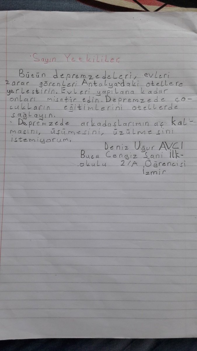 Mükemmel bir fikir. Dikkate alınması dileği ile. Oğlumun depremzede aileler ve çocuklarla ilgili projesi.