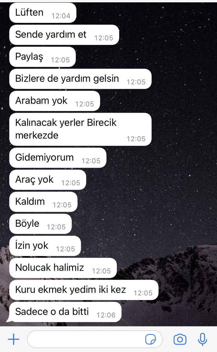 HavvaAltunbas's tweet photo. Arkadaşım Şanlıurfa Birecikte 2 gündür dışarıdalar yiyecek içecek destekleri bulunmuyor lütfen yardım eder misiniz? Adres: Meydan Mahallesi Şair Namık Ekrem Caddesi TOKİ konutları yanı Şifa Hatun KYK @ahbap @haluklevent @AFADBaskanlik https://t.co/e7HhVwv2b9