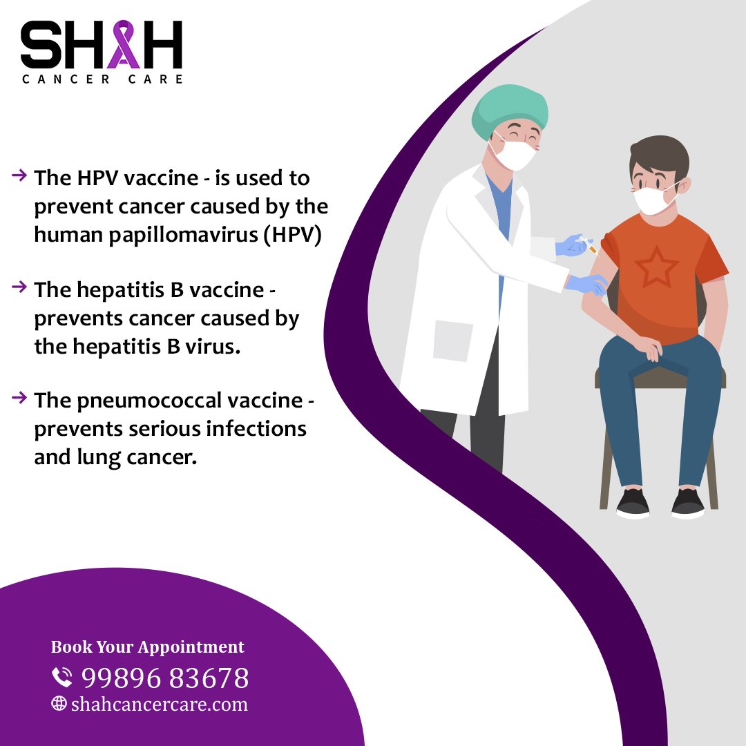 To maintain good health and reduce the risk of certain cancers, it's important to get the right vaccinations. Visit Shah Cancer Care for more information on vaccines to get vaccinated.

#CancerVaccines #vaccinebenefits #cancerprevention #healthyliving #shahcancercare