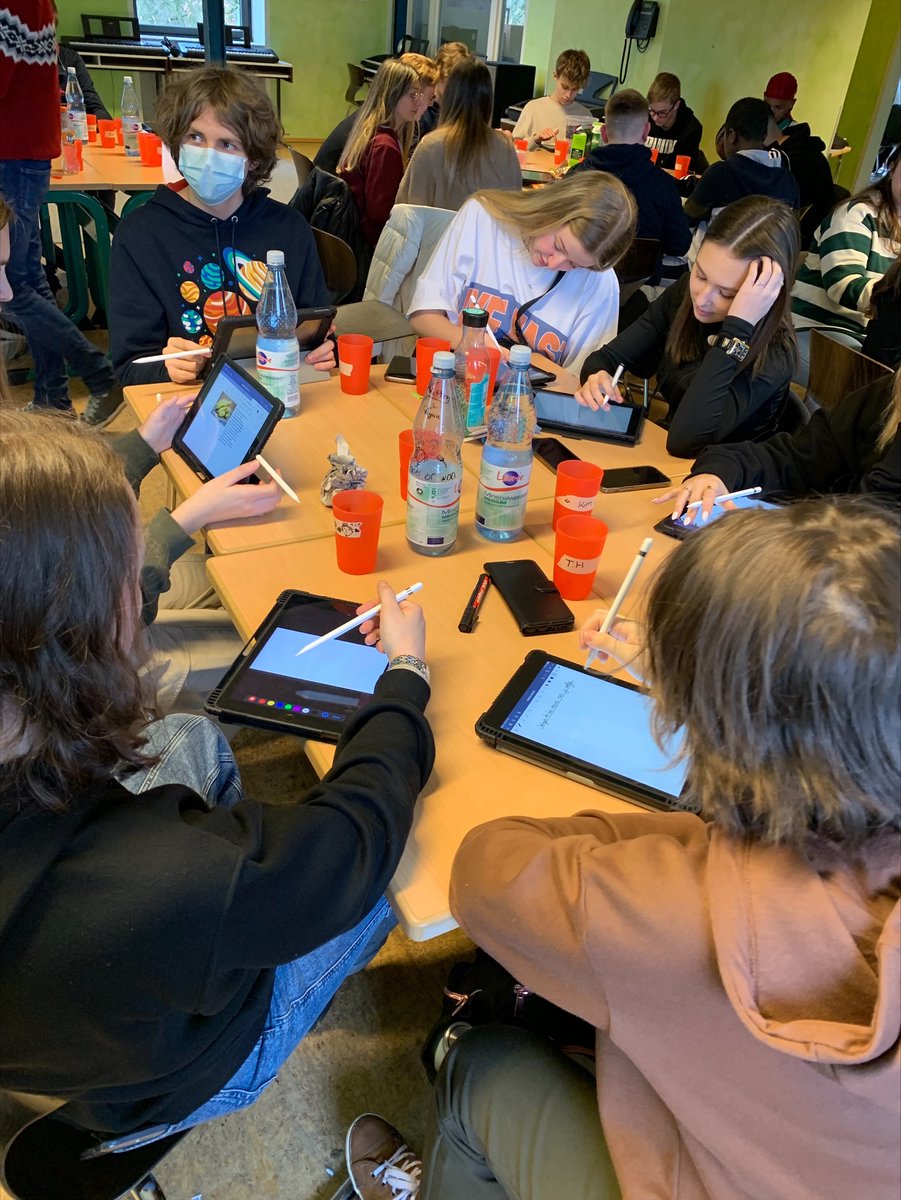 qkapeterborough's tweet photo. Our QKA Eco-Leaders have had a great first day at our partner school in Viersen, Germany, working with their Spanish and German peers to calculate and analyse their carbon footprint. #community #responsibility #TDETtransformation https://t.co/4tLB8KGckJ