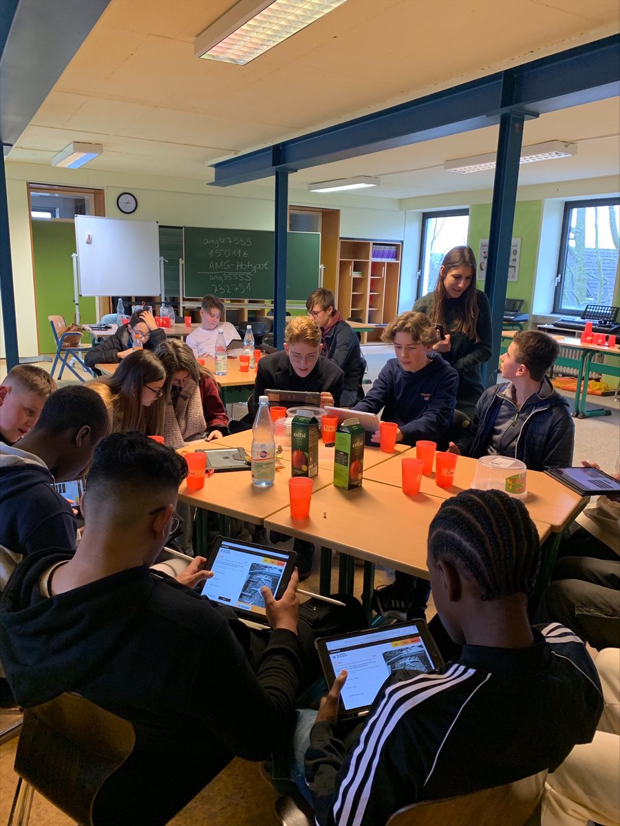 qkapeterborough's tweet photo. Our QKA Eco-Leaders have had a great first day at our partner school in Viersen, Germany, working with their Spanish and German peers to calculate and analyse their carbon footprint. #community #responsibility #TDETtransformation https://t.co/4tLB8KGckJ