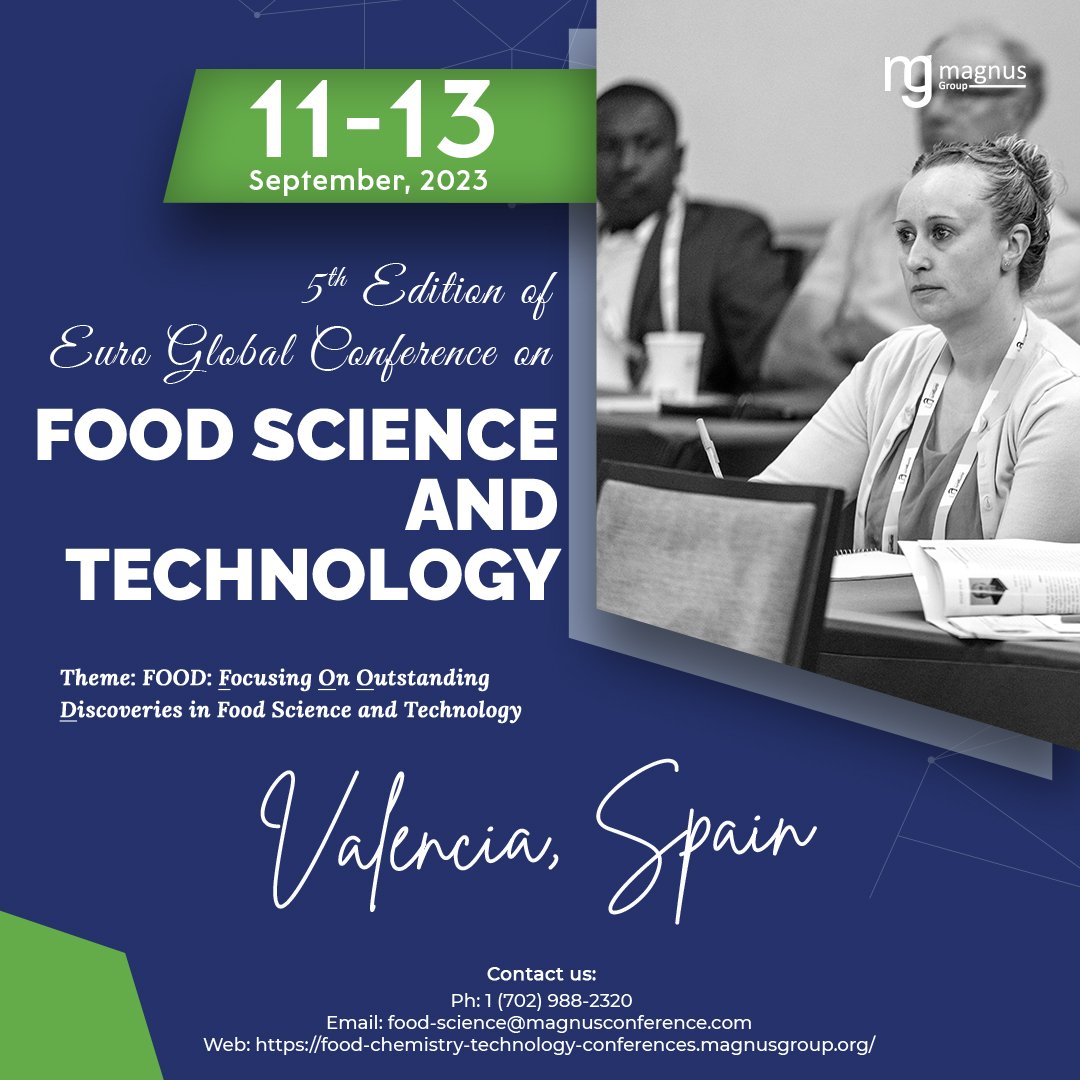 foodscienceconf's tweet photo. Participation is one of the best method to cultivate ideas", Join us and share your aspiring research at @foodscienceconf during September 11-13, 2023.
For abstract submission: https://t.co/udvAOeezZA
#FoodTechnologyConferences2023 #FoodChemistry2023 #FoodScienceCongress https://t.co/6Zo9GQiUps