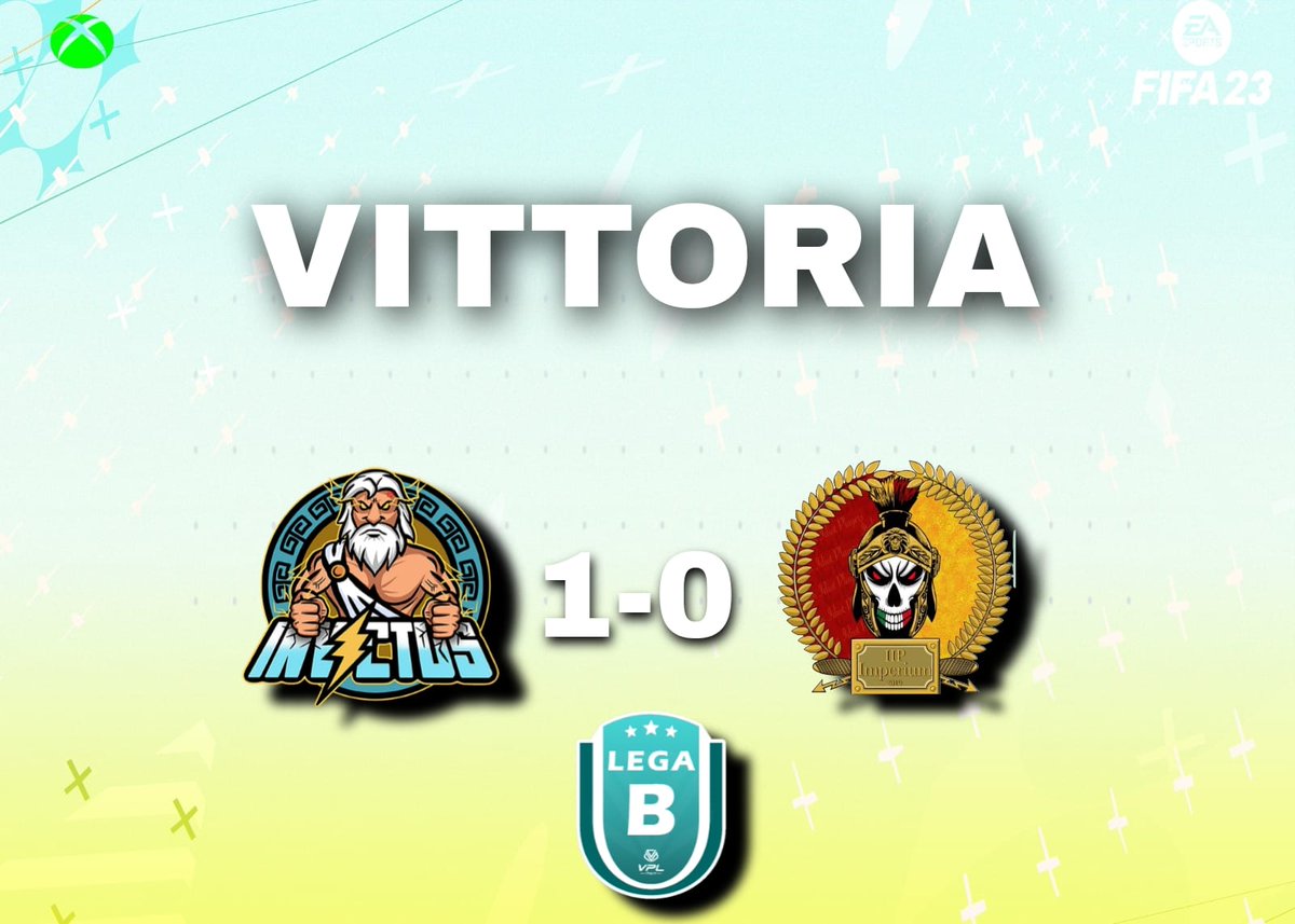 🛡22°Giornata di Vpl Serie B🛡
🎮 <a href="/Xbox/">Xbox</a> SERIES S/X🎮
⛈️<a href="/VPLItaly/">VPL Italy 🇮🇹</a>⛈️
⚡️|INV1CTUS
🇮🇹|vs
🖥|<a href="/IIPIMPERIUM2019/">IMPERIUS</a>
✅️1-0 

⚽️ @akronix19i
🏹 #LoShacone 

Complimenti agli avversari per la partita,è stata molto combattuta,bravi tutti i ragazzi
#FORZAINV1CTUS🔵🟡