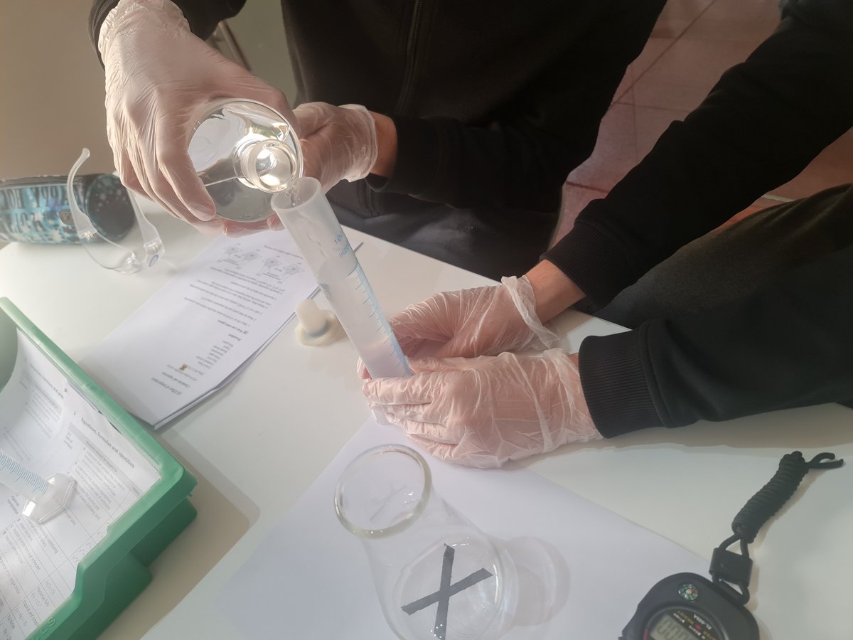 Year 9 students from Phoenix Private School enjoying their Chemistry lesson at Belgravia High School during their Taster Day on 6th February