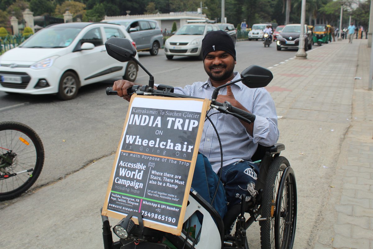 Steadfast to succeed in mission inclusivity: Hasan Imam, a 24-year-old student, is on an India tour on his wheelchair to make India more accessible

Read👉read.ht/OgOZ
🖋️@aayushiparekhh

#NomadicDisabled #DifferentlyAbled #DisabledFriendly #IndiaTour #Wheelchair