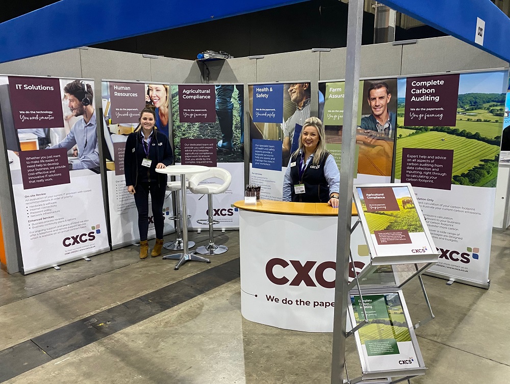 Rhi & Emily are all set up at Low Carbon Agriculture 2023 at NAEC, Stoneleigh. Come and meet them on stand 125 and find out how our range of agricultural compliance and carbon auditing services could benefit your business. See you there! @lowcarbonagri #LowCarbonAgri23 #farming
