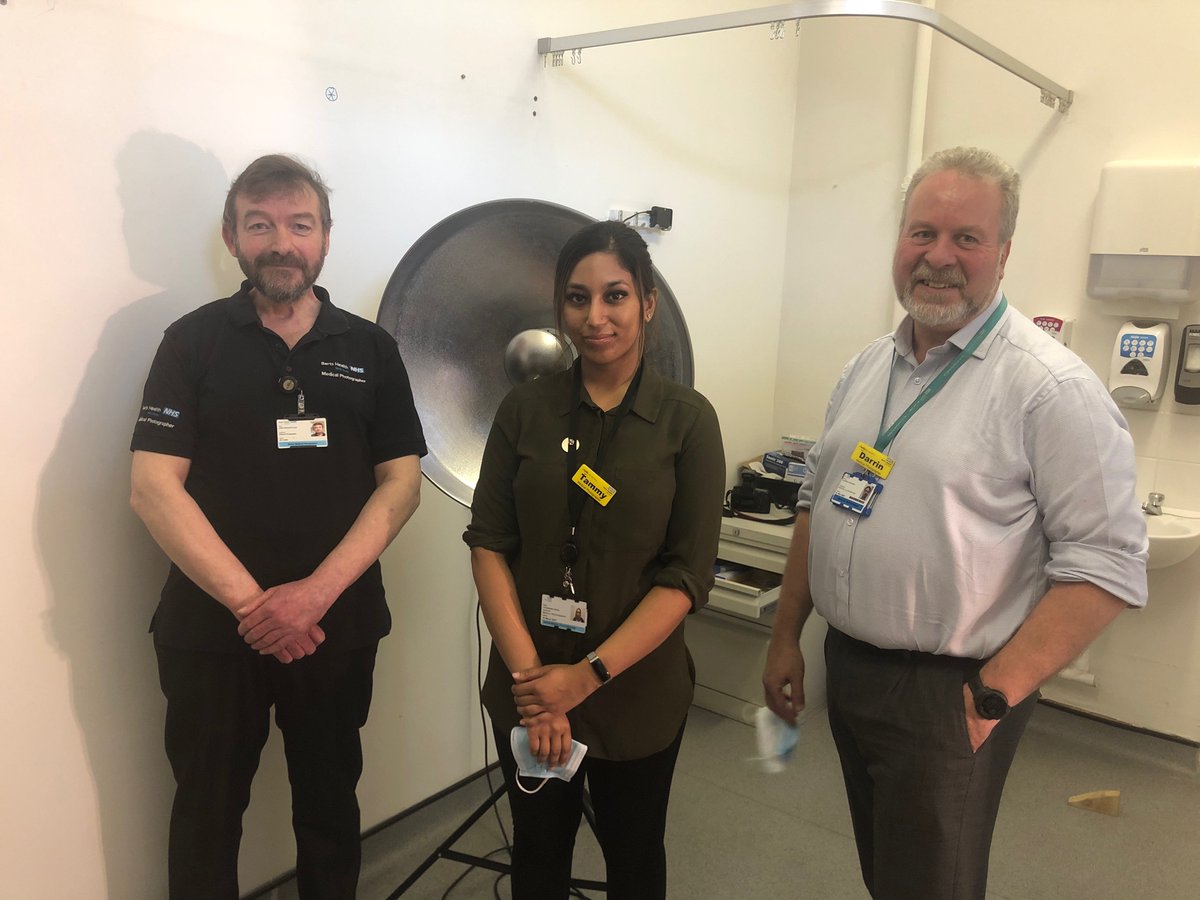 Thank you to the medical photography team @WhippsCrossHosp who have done brilliant work to help to improve our waiting times for dermatology appointments.