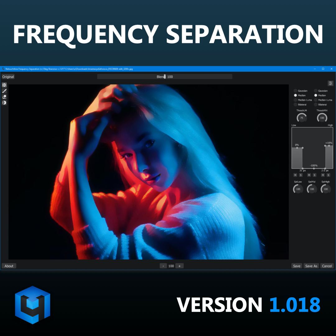 Dear friends, 
We’ve updated the Frequency Separation plug-in. 
We’ve added a median filter and added a few changes to the interface. 
Now you can create greater portraits with the Frequency Separation plug-in easily.
#retouch4me #frequencyseparation #retouch #retouching